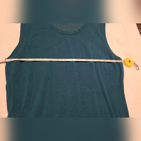 JESSICA Teal Blue V-Neck Sweater Vest Size L - Picture 5 of 8